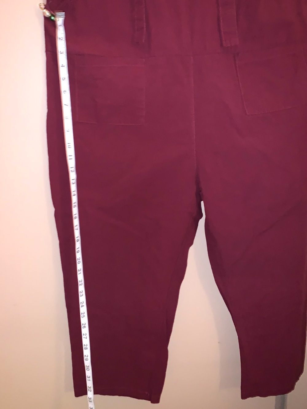 Women’s Burgundy Oversized Overalls - Picture 9 of 12